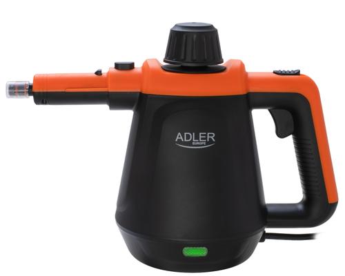 Aparat de curatat cu abur Adler AD7038BO, 1200 W, presiune maxima 3.5 bar, 13 accesorii (Negru/Portocaliu)