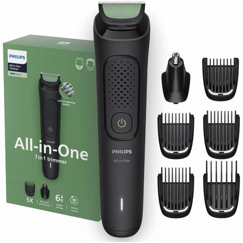 Aparat de tuns barba & parul de pe cap si corp 7in1 PHILIPS All-in-One MG3920/15, Autonomie 60 min, 6 setari de lungime: 0,5-12 mm, trimmer atasabil pentru nas si urechi, piepteni pentru barba si cap (Negru)