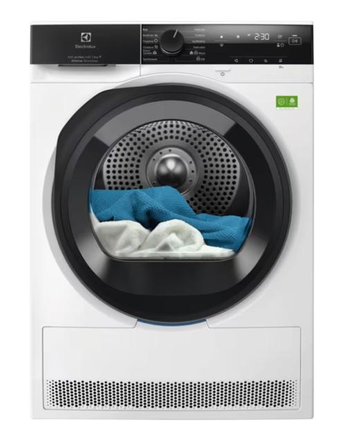 Uscator de rufe Electrolux 3DSense 800 UltraCare EW8D495RCE, 9 kg, Clasa B, Wi-Fi, Motor Inverter, Display LED (Alb)