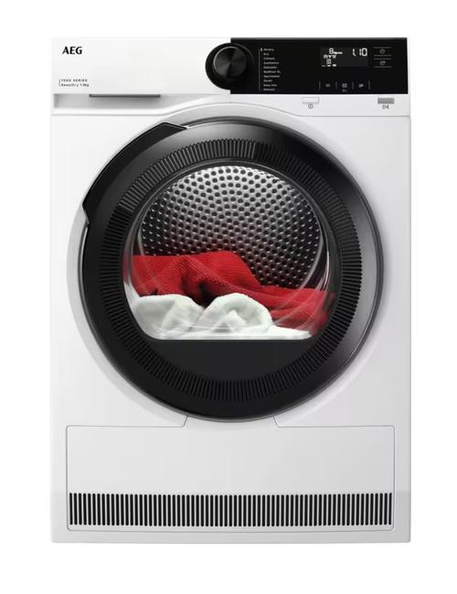Uscator de rufe AEG Seria 7000 TR7284E, 8 kg, Tehnologie SensiDry cu pompa de caldura, Clasa C, Motor Inverter, Display LED (Alb)