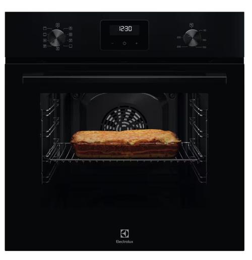 Cuptor incorporabil multifunctional Electrolux Seria 300 SurroundCook LOF3H10BK, Electric, 65 l, 9 functii, Convectie, Timer cu display electronic, Grill, 65 l, Ghidaj telescopic pe 1 nivel, 1 tava emailata + 1 gratar, Clasa A (Negru)