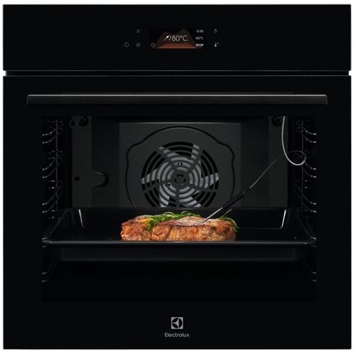 Cuptor incorporabil Electrolux LOD8P39Z, 72 l, SteamBake-gatire cu abur, 169 de programe predefinite, Afisaj digital, Autocuratare pirolitica - 3 moduri, Grill, Senzor gatire, Convectie, Clasa A+, Sticla neagra (Negru)