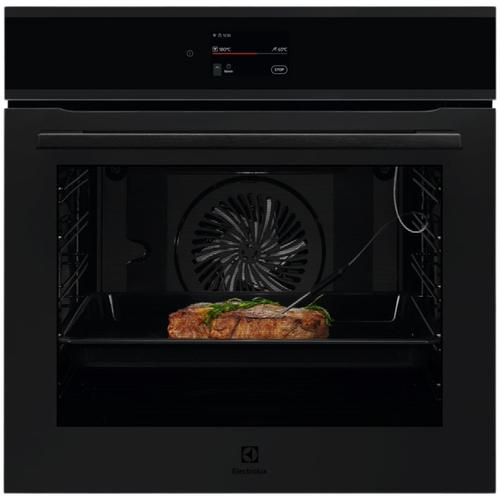 Cuptor incorporabil Electrolux EOE9P3XT, 71 l, Conectivitate WI-FI, 85 de programe predefinite, TFT Activ (Supex4), Autocuratare pirolitica, Grill, Senzor gatire, Ghidaj telescopic pe 1 nivel, Convectie, Clasa A++ (Negru mat)