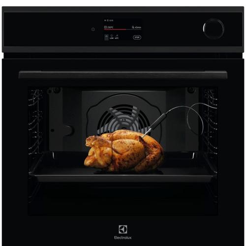 Cuptor incorporabil Electrolux EOC9P3XH, 72 l, SteamCrisp-gatire cu abur, Conectivitate WI-FI, TFT Activ, 75 programe predefinite, Autocuratare pirolitica, Timer cu display electronic, Grill, Clasa energetica A++, Sticla neagra cu insertie 