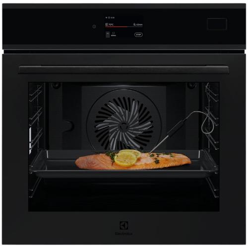 Cuptor incorporabil Electrolux EOB9S3XT, 70 l, Conectivitate WI-FI, TFT Activ (Supex4), 139 de programe predefinite, Senzor gatire, Grill, Control touch, Ghidaj telescopic pe 1 nivel, Clasa eficienta energetica A++ (Negru mat)