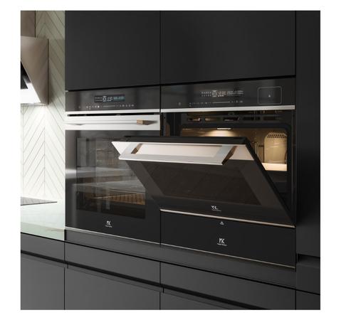 Cuptor incorporabil Master Kitchen MKO 45509CS-EDBK, Electric, 50 l, Display Electronic, Functie abur, SteamBake, Clasa A (Negru)