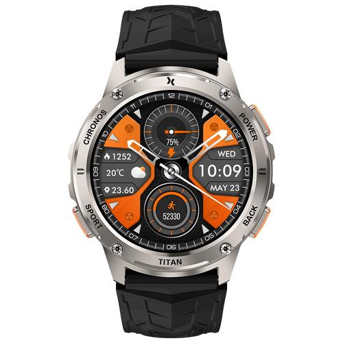 Smartwatch Maxcom FW110CZ Titan Chronos, Ecran 1.43” AMOLED Corning Gorilla Glas, IP69K, 5ATM (Argintiu)
