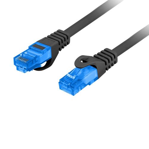 Cablu ecranat S / FTP, Lanberg 42715, cat6A, mufat 2xRJ45, lungime 10 m, AWG 26, 500 MHz, LSZH, de legatura retea, ethernet, Negru