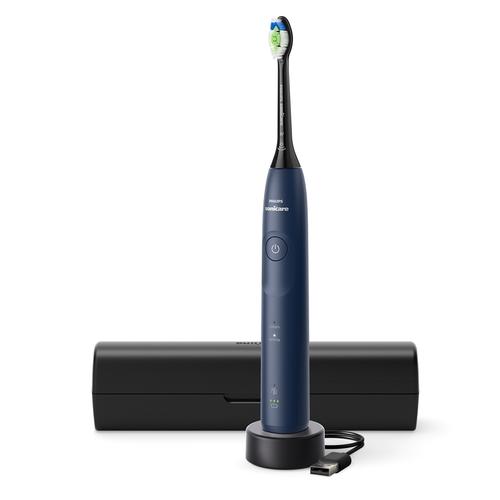 Periuta De Dinti Electrica Philips Sonicare 5500 HX7113/01, 2 Moduri De Periere, 62000 miscari/minut, Senzor de presiune, Husa calatorie (Albastru)