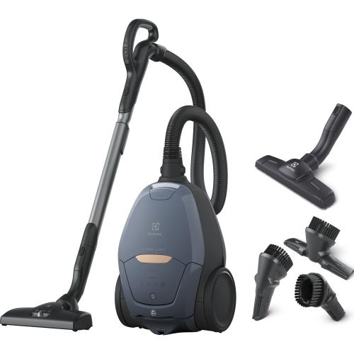 Aspirator cu sac Electrolux PD82-8DB, 500W, functie SmartMode, kit pentru animale de companie, nivel zgomot 57 dB (Negru/Bleumarin)