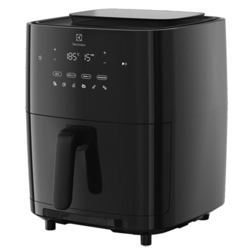 Friteuza cu aer cald Electrolux 800 XXL Steam EAF7SB, 1700 W, capacitate 6.9L, 2.3 kg cartofi prajiti, display digital, 4 moduri de gatire, 6 programe automate, Timer 99 min (Negru)
