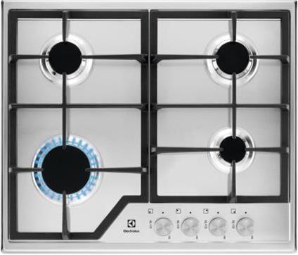 Plita incorporabila Electrolux Seria 6000 EGS6426SX, Gaz, 4 zone (Inox)