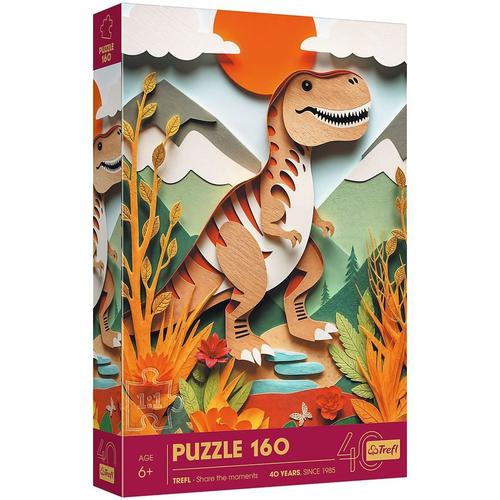 Puzzle Trefl 40 Years - Paper Art 3D Dinozaur, 160 piese