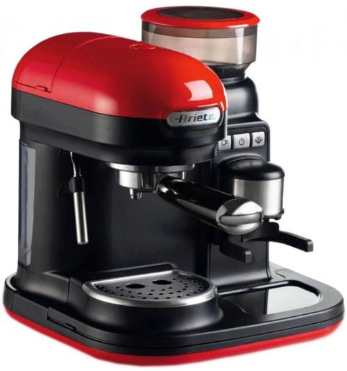 Espressor manual Ariete Moderna 1318BKRD, 1080 W, 15 Bari, 0.8 l (Rosu/Negru)