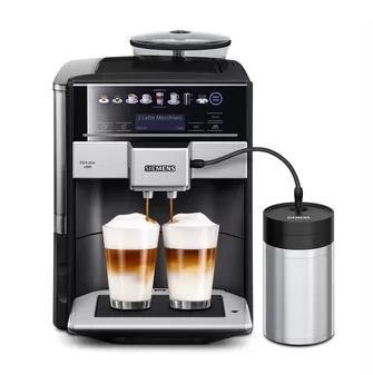 Espressor automat Siemens EQ.6 TE658209RW, 1500 W, Rezervor 1.7 l, Abur, Display LED Touch, 19 bari, Rasnita incorporata, Capacitate boabe 300 g (Negru/Argintiu)