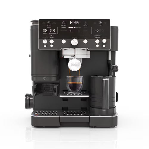 Espressor semi-automat Ninja Luxe Café Premier ES601EUBK, 1650 W, 19 bauturi, Cold Brew, Spumare, Rasnita cu 25 setari macinare, Capacitate boabe 250 gr (Negru)