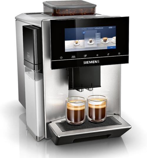 Espressor automat Siemens TQ 903DZ3 EQ.9 Plus, Display TFT, 19 bari, 35 de bauturi, Rezervor 2.3 l, Rasnita incorporata, Capacitate boabe 410 g (Negru/Inox)