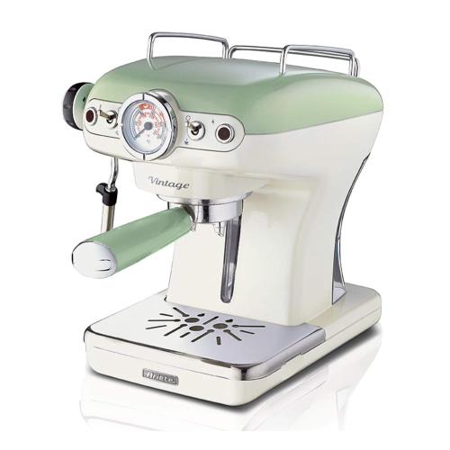Espressor manual Ariete Vintage 1389/14, 850 W, Rezervor 0.9 l, 15 bari, Dizpozitiv de spumare (Verde)