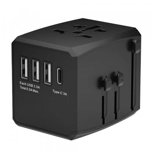 Incarcator Retea Techsuit HHT904-B3 Travel, 30W, 3A, 3 x USB-A - 1 x USB-C (Negru)