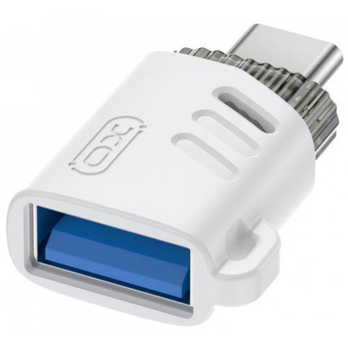 Adaptor XO Design NB256B, OTG USB-C - USB-A (Alb)