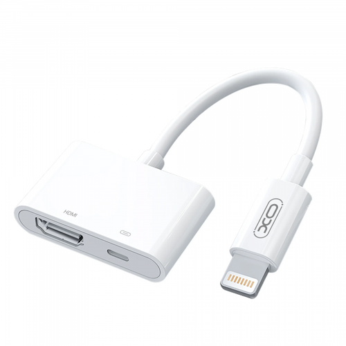Adaptor Audio/Video XO Design HUB005, HDMI / Lightning - Lightning (Alb)