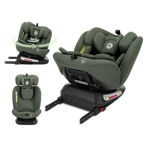 Scaun auto pentru copii Lorelli Capella, i-Size, Isofix, rotativ 360 grade, 0 luni-12 ani, 40-150 cm, Verde
