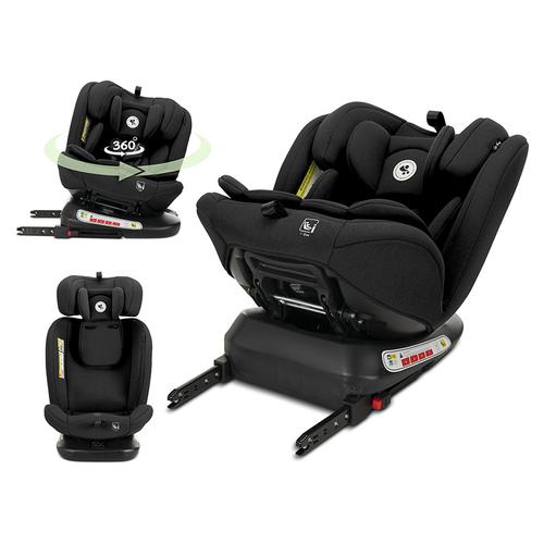 Scaun auto pentru copii Lorelli Capella, i-Size, Isofix, rotativ 360 grade, 0 luni-12 ani, 40-150 cm, Negru