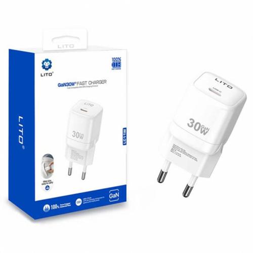 Incarcator Retea Lito LC11, 30W, 3A, 1 x USB-C (Alb)