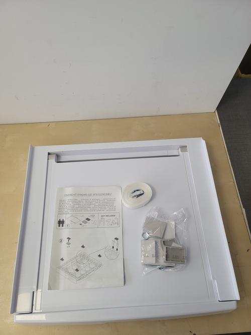 Kit suprapunere uscator si masina de spalat Haier HASTKU10, Adancime reglabila 47-62 cm, Raft Retractabil, Alb