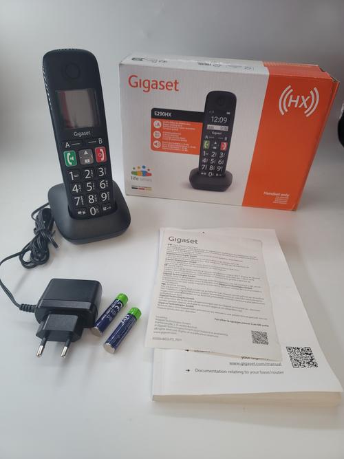 Telefon Gigaset E290HX, DECT, GAP, CAT iq 2.0, 10 ore (Negru)
