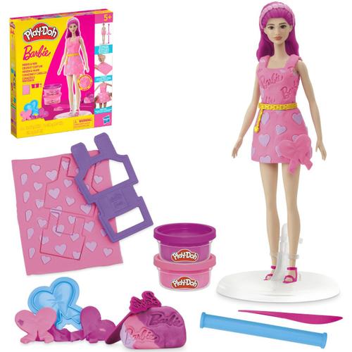Set Play-Doh Barbie - Inimioare si coafuri, cu papsusa inclusa