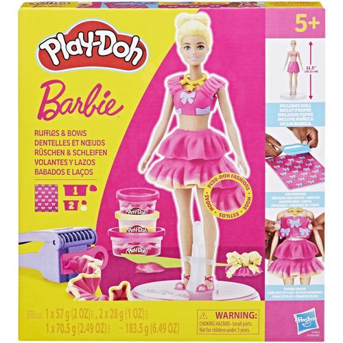 Set Play-Doh Barbie - Creatii vestimentare cu volanase si fundite, cu papusa inclusa