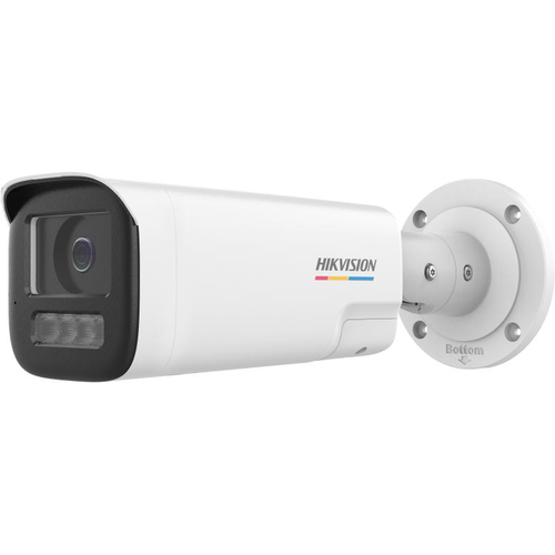 Camera supraveghere exterior IP cu iluminare duala Hikvision ColorVu DS-2CD1B27G2H-LIUF/SL, 2MP, 2.8 mm, IR/lumina alba 50 m, microfon si difuzor, slot card, PoE, lumina stroboscopica
