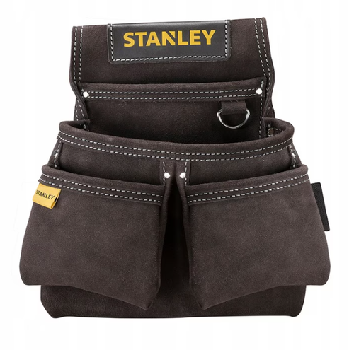 Suport de scule din piele pentru curea Stanley STST1-80116, 3 buzunare (Negru/Galben)