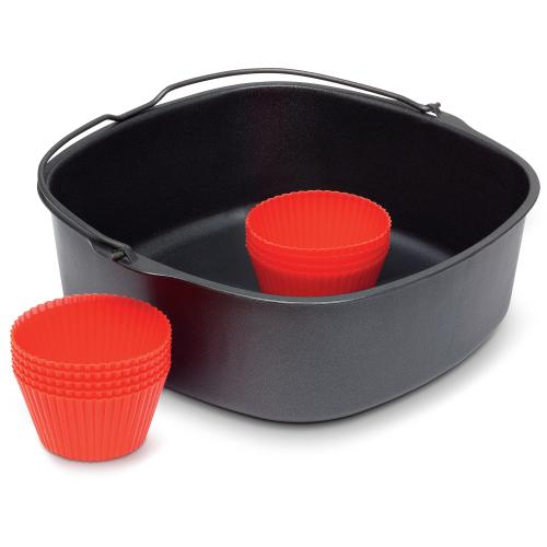 Accesoriu set principal de coacere Philips HD9945/01 (tava de copt, 9 forme pentru briose) compatibil cu gama Airfryer HD927x, HD928x