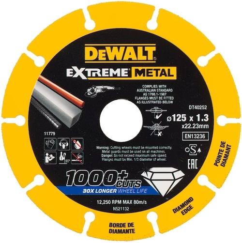 Disc diamantat DeWalt DT40252-QZ, 125 x 22.23 x 1.3 mm (Galben)
