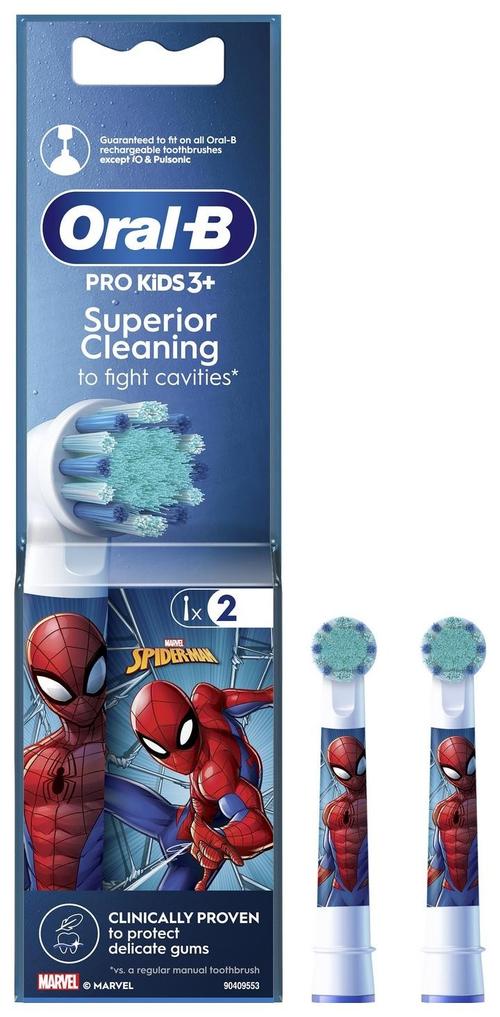 Rezerve periuta de dinti Oral-B EB10S Spiderman, 2 bucati (Mutlicolor)
