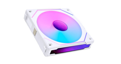 Ventilator Lian Li UNI FAN SL-INF, iluminare ARGB, Reverse Blade, PWM, 120mm (Alb)