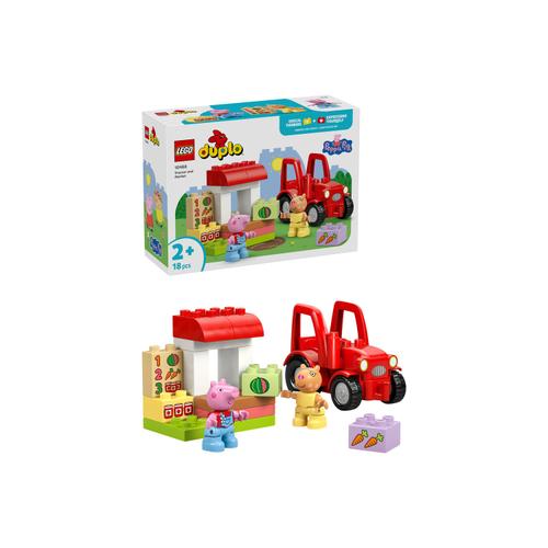 LEGO® DUPLO Peppa Pig - Tractor si piata 10468, 18 piese