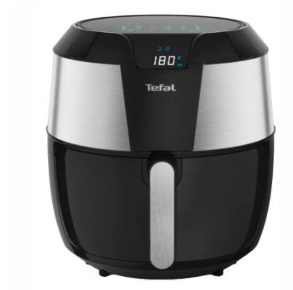 Friteuza fara ulei Tefal Easy Fry XXL EY701D15, 1850W, 1.6kg, Temperatura ajustabila, 8 programe, Functie Auto OFF, Tehnologia 3D Air Pulse (Negru/Inox)