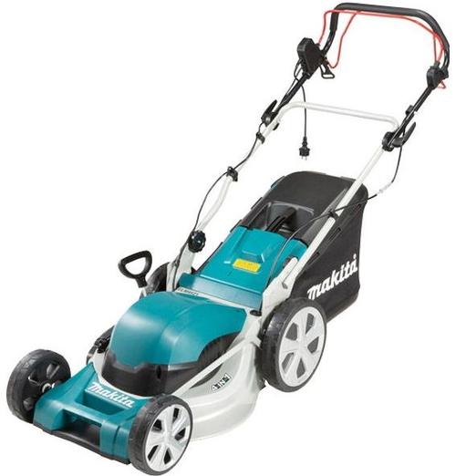 Masina electrica de tuns gazonul Makita ELM4621, 1800 W, 46 cm latime lucru, 8 trepte taiere, 60 l sac colector