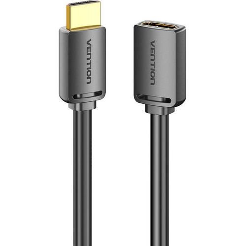 Cablu video Vention, HDMI(T) la HDMI(M), 5m, rezolutie maxima 4K la 60Hz, conectori auriti, cupru, invelis PVC, „AHCBJ”, Negru