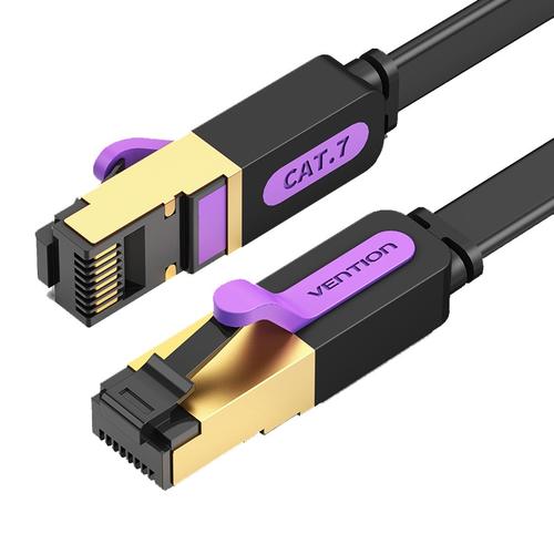 Cablu plat internet CAT 7 , FTP - 10 GB / s si 600 MHz, 1.5 m, Vention