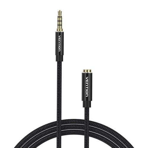 Cablu prelungitor audio Vention BHCBI, TRRS 3,5 mm tata la 3,5 mm mama, 3 m (Negru)