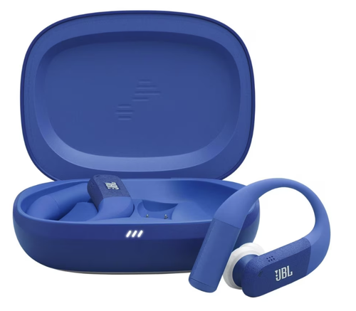 Casti sport in-ear JBL Endurance Peak 4, True Wireless, Noise Cancelling, IP68, 6 Microfoane, Redare pana la 48 h, Albastru