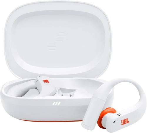 Casti sport in-ear JBL Endurance Peak 4, True Wireless, Noise Cancelling, IP68, 6 Microfoane, Redare pana la 48 h, Alb