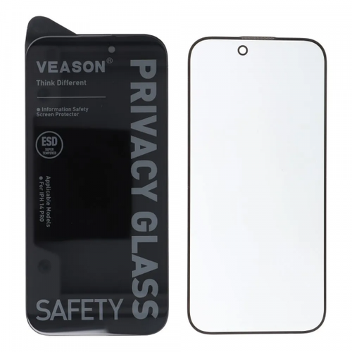 Folie de protectie Ecran Privacy Veason pentru Apple iPhone 17 Pro, Sticla Securizata, Full Glue, 6D