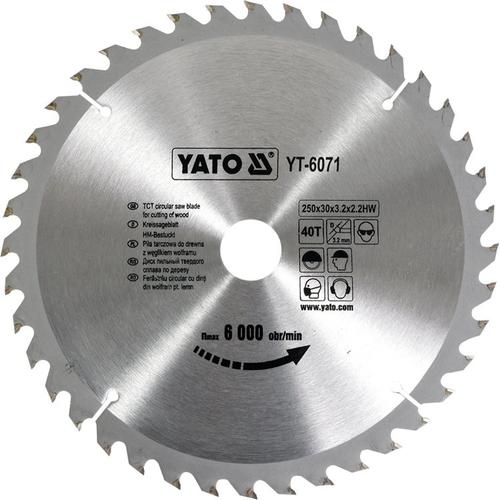 Disc fierastrau circular pt lemn 250X40X30MM Yato YT-6071