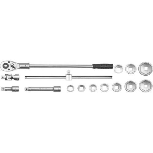 Trusa tubular hexagonale cu antrenor, 3/4inch,30-60 mm, 15 piese YT-1334