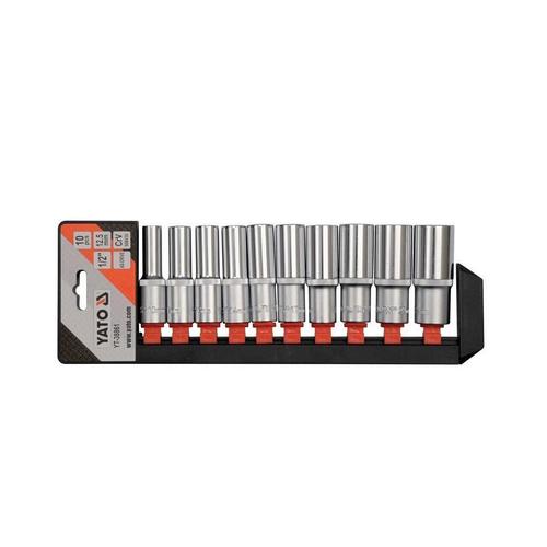 Set chei tubulare Yato YT-38861, 10 piese, 1/2inch, Cr-V